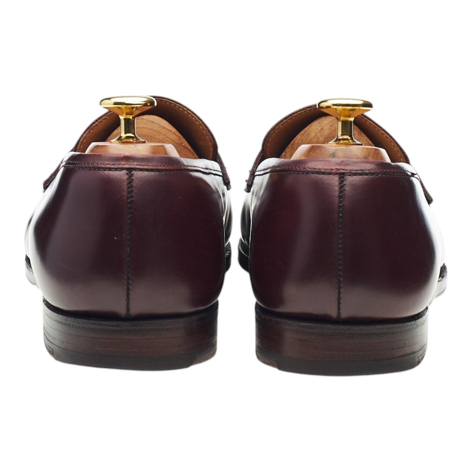 Crockett & Jones Boston mocassins cuir bordeaux UK 8.5
