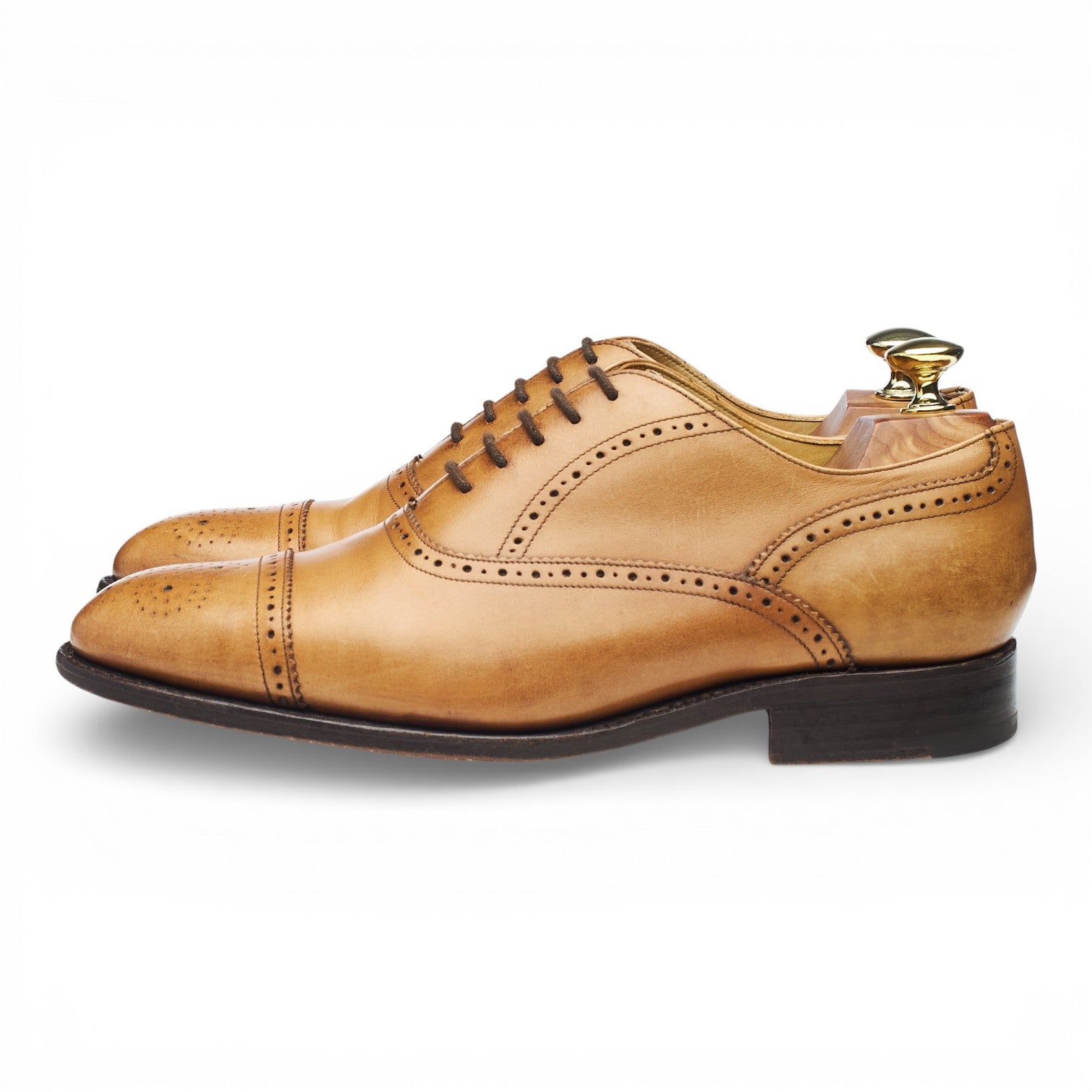 Barker Newcastle richelieu cuir conker UK 7
