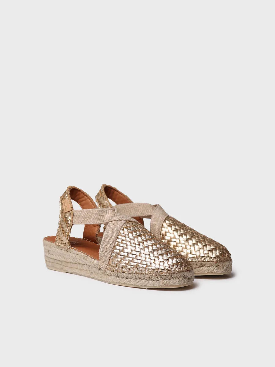 Toni Pons Siracusa espadrille compensée cuir tressé