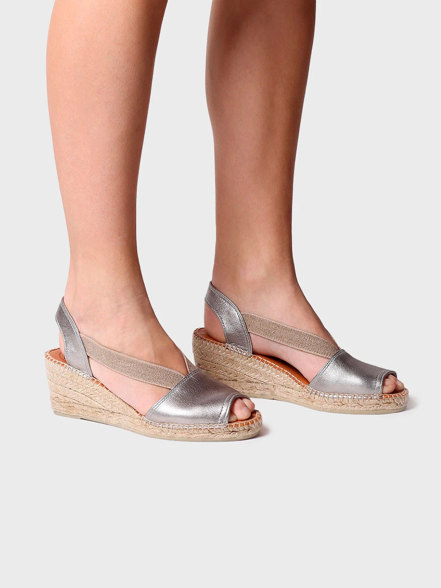 Toni Pons Teide-P espadrille cuir compensée 6 cm