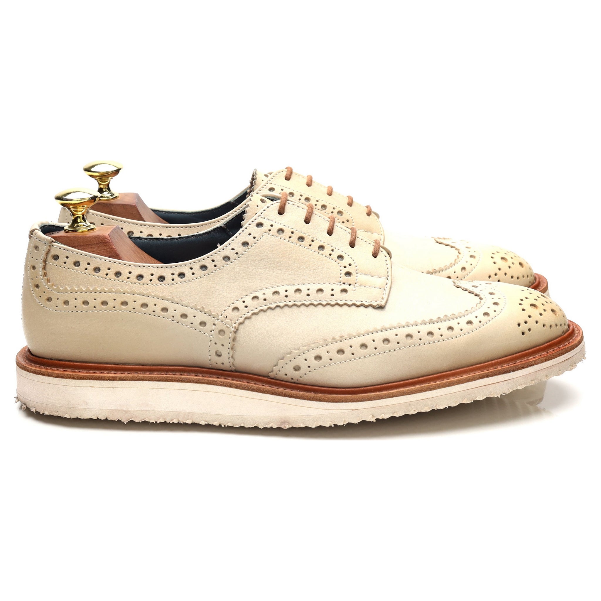 Tricker's Durham derbies cuir crème UK 7,5
