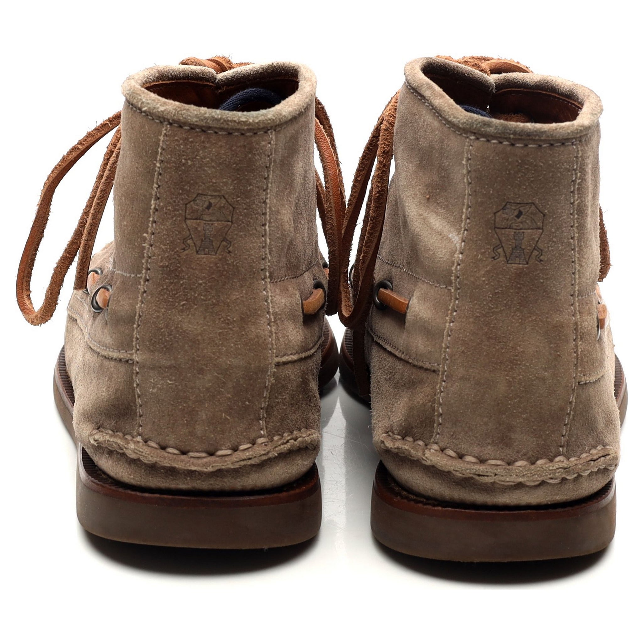 Brunello Cucinelli bottines suède beige homme UK 7