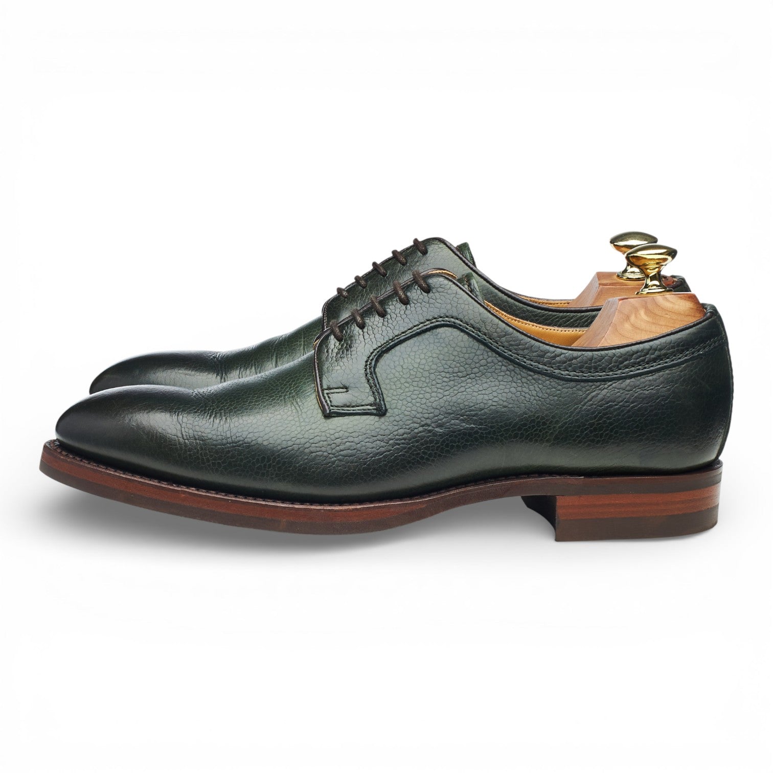Barker Skye derby cuir grain vert olive UK 7.5