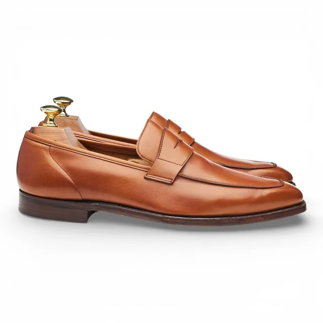 George Cleverley George mocassins cuir tan UK 7.5