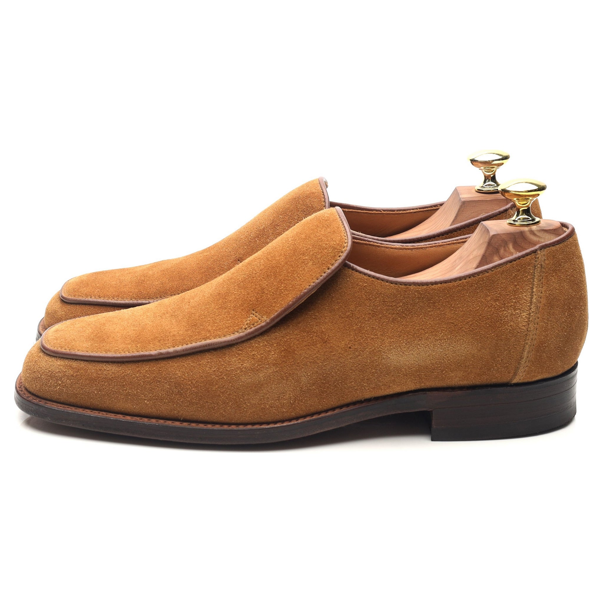 Alfred Sargent Cuba mocassins daim marron clair UK 7.5 cousu Goodyear