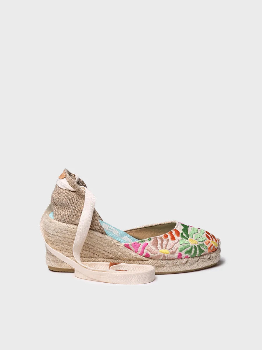 Toni Pons Castell espadrille rubans broderie multicolore