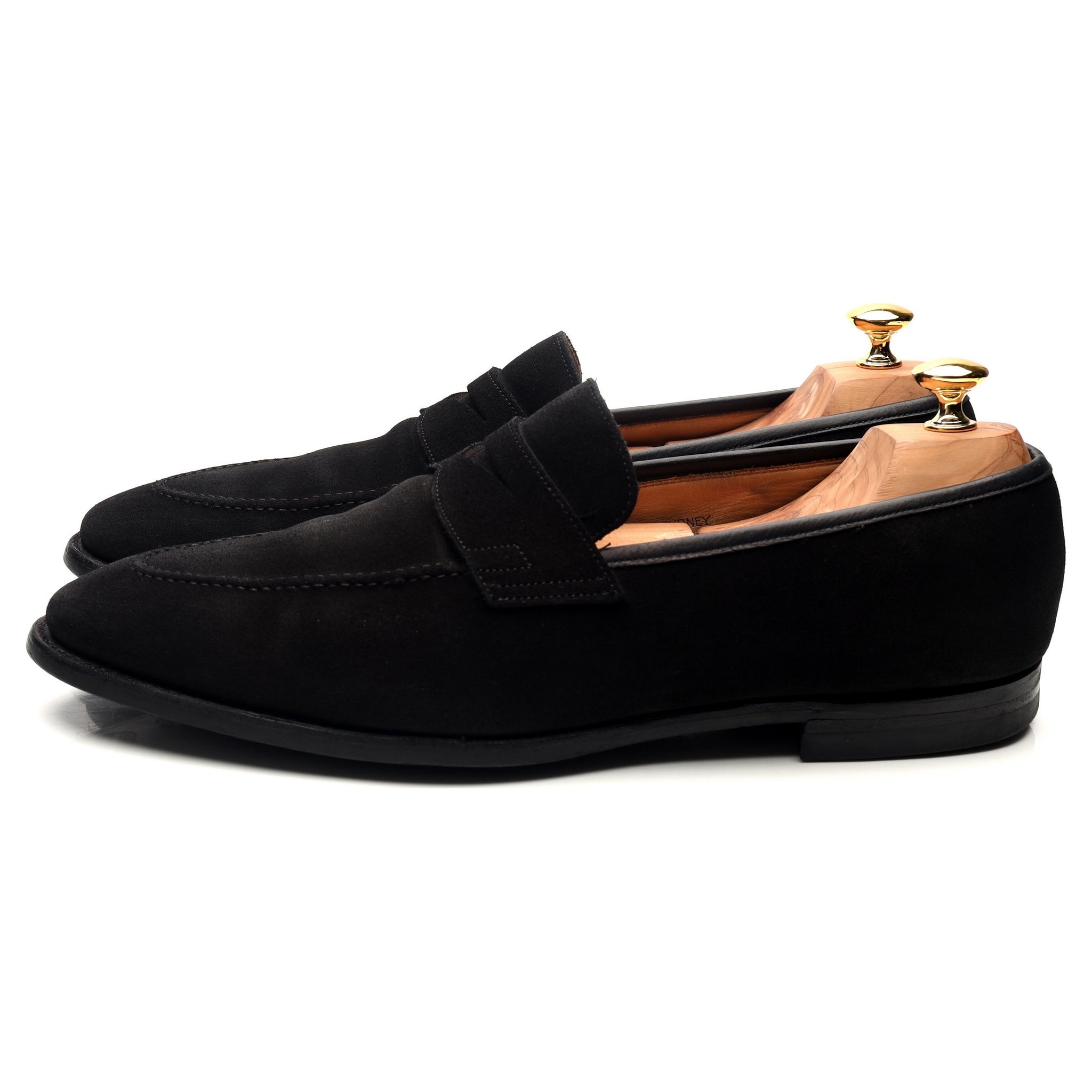 Crockett & Jones Sydney mocassins daim noir pointure UK 11