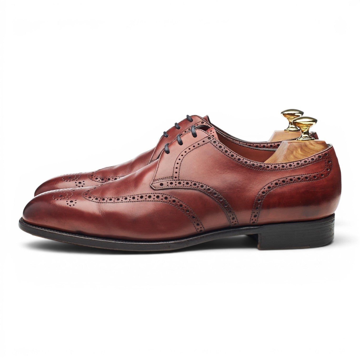 Edward Green Aberdeen derby cuir bordeaux pointure 7.5
