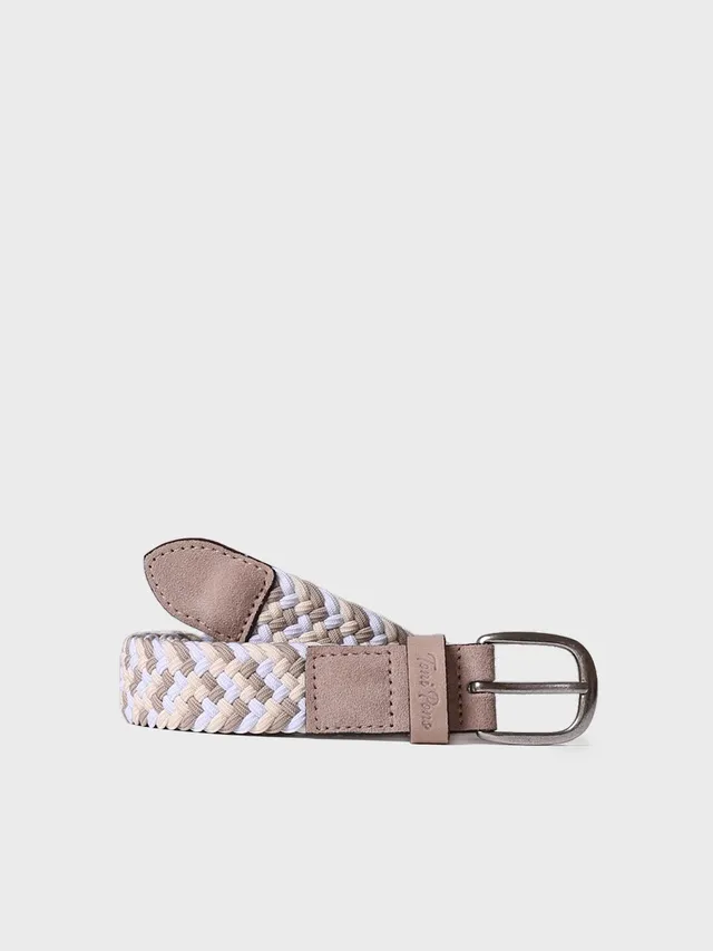 Toni Pons Nadina ceinture tressée élastique écru