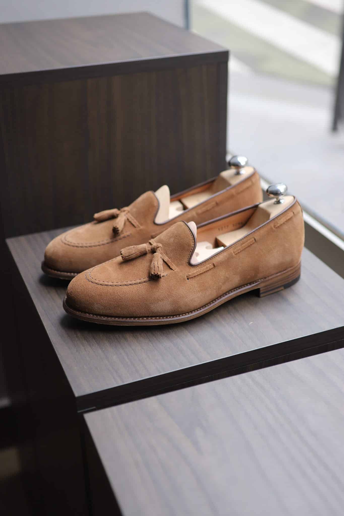 Malfroid Goodwood Superleggera mocassin pompons suède