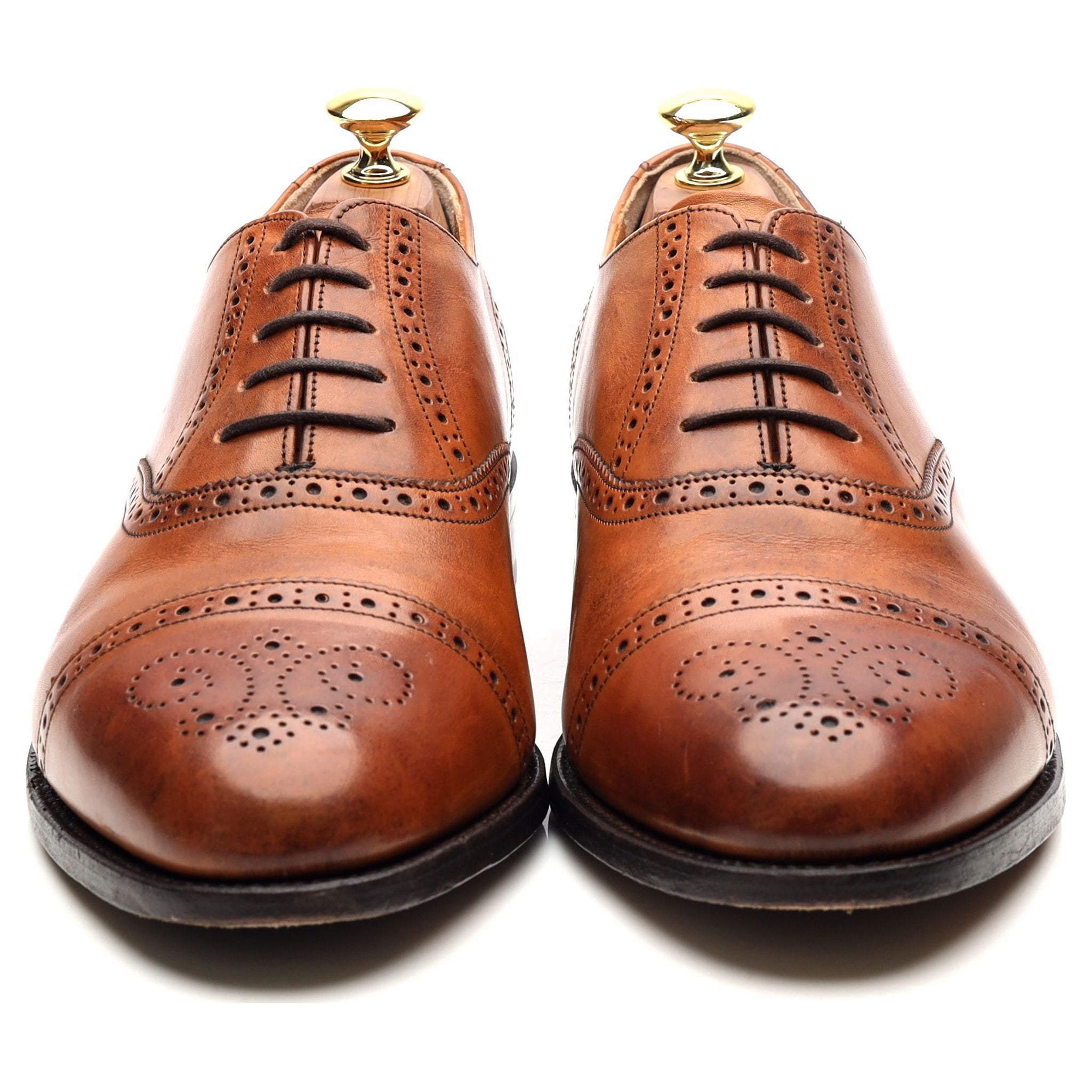 Barker Wallace oxford semi-brogue cuir marron UK 8