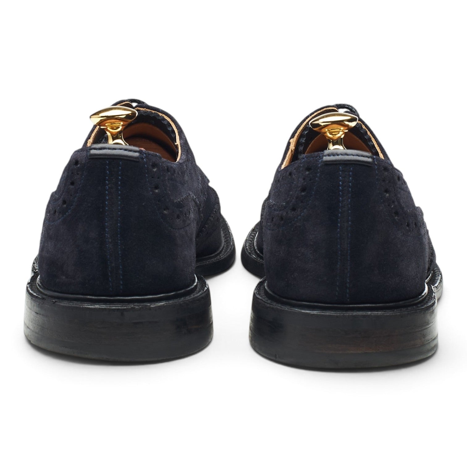 Tricker's Bourton derby brogue suède bleu marine UK 9