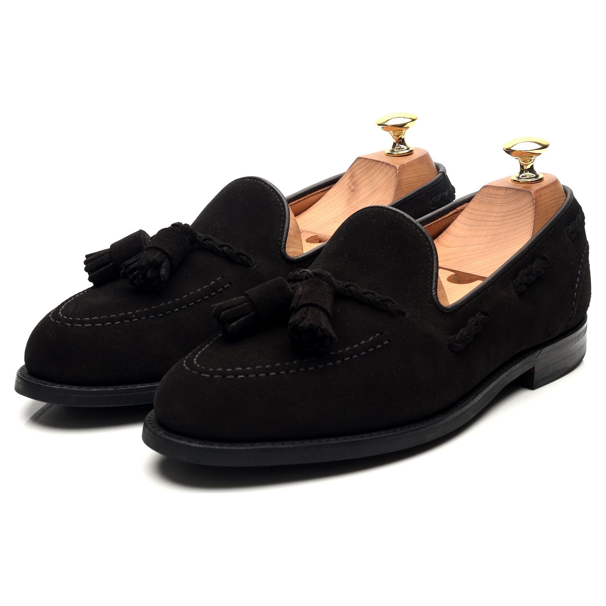Anglo Italian Studridge mocassin suède noir 6 UK