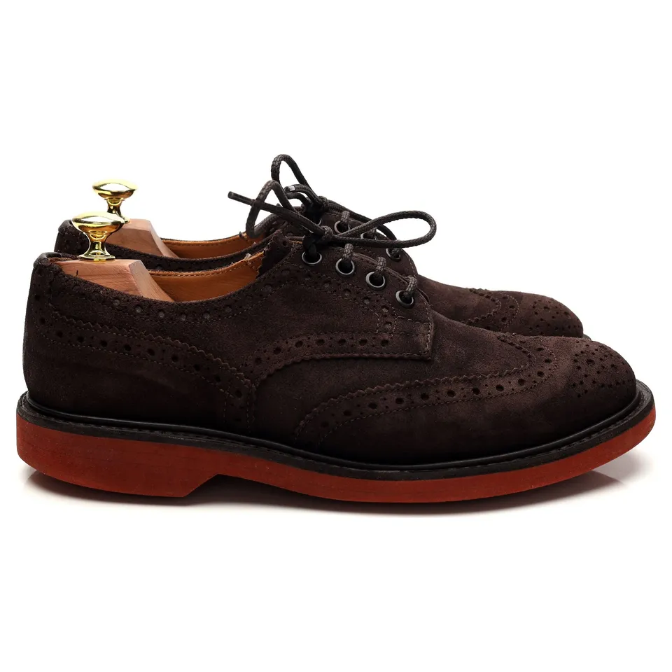 Tricker's Bourton derbies brogues daim marron 7 UK