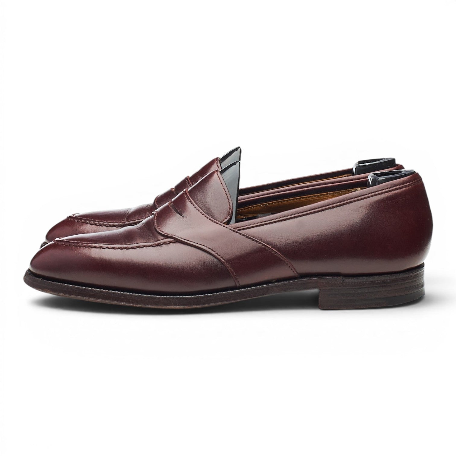 George Cleverley mocassin cuir bordeaux UK 6.5