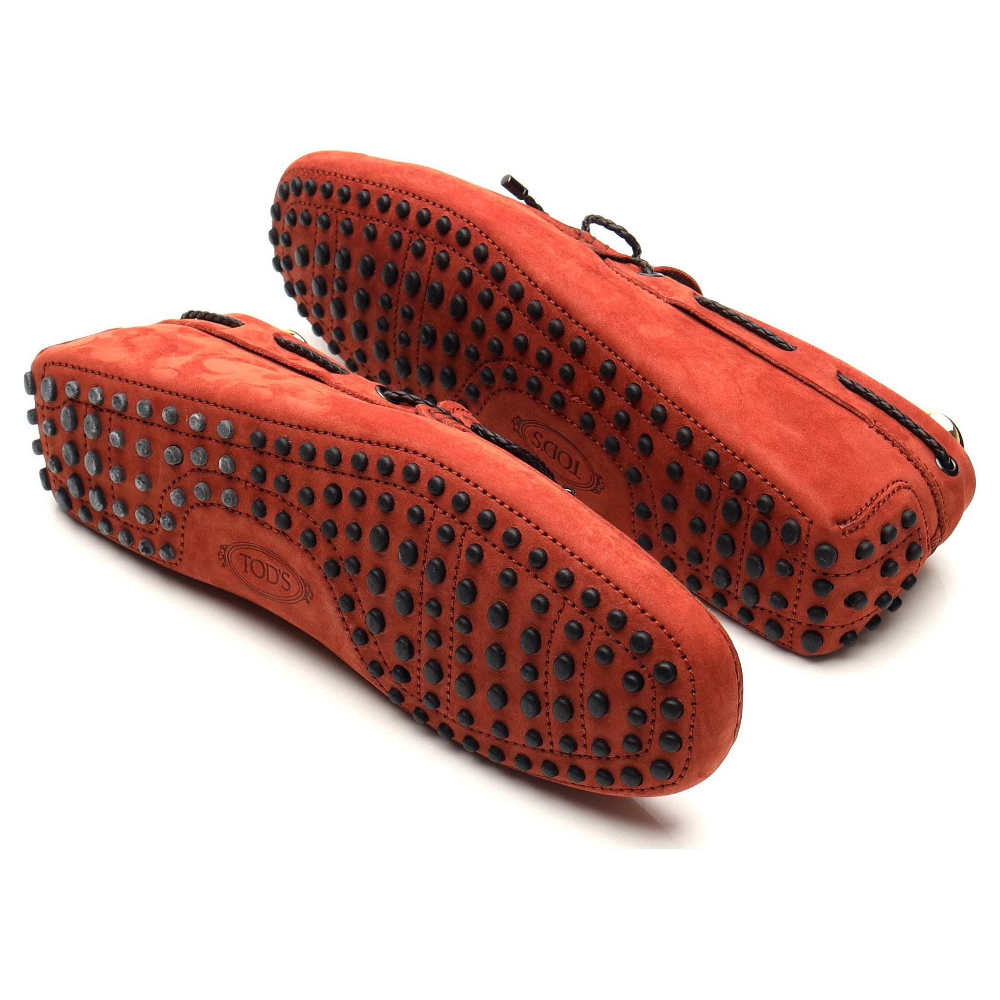 Tod's Gommino mocassin nubuck orange pointure UK 6
