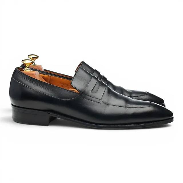 J.M. Weston 436 mocassins cuir noir pointure UK 9