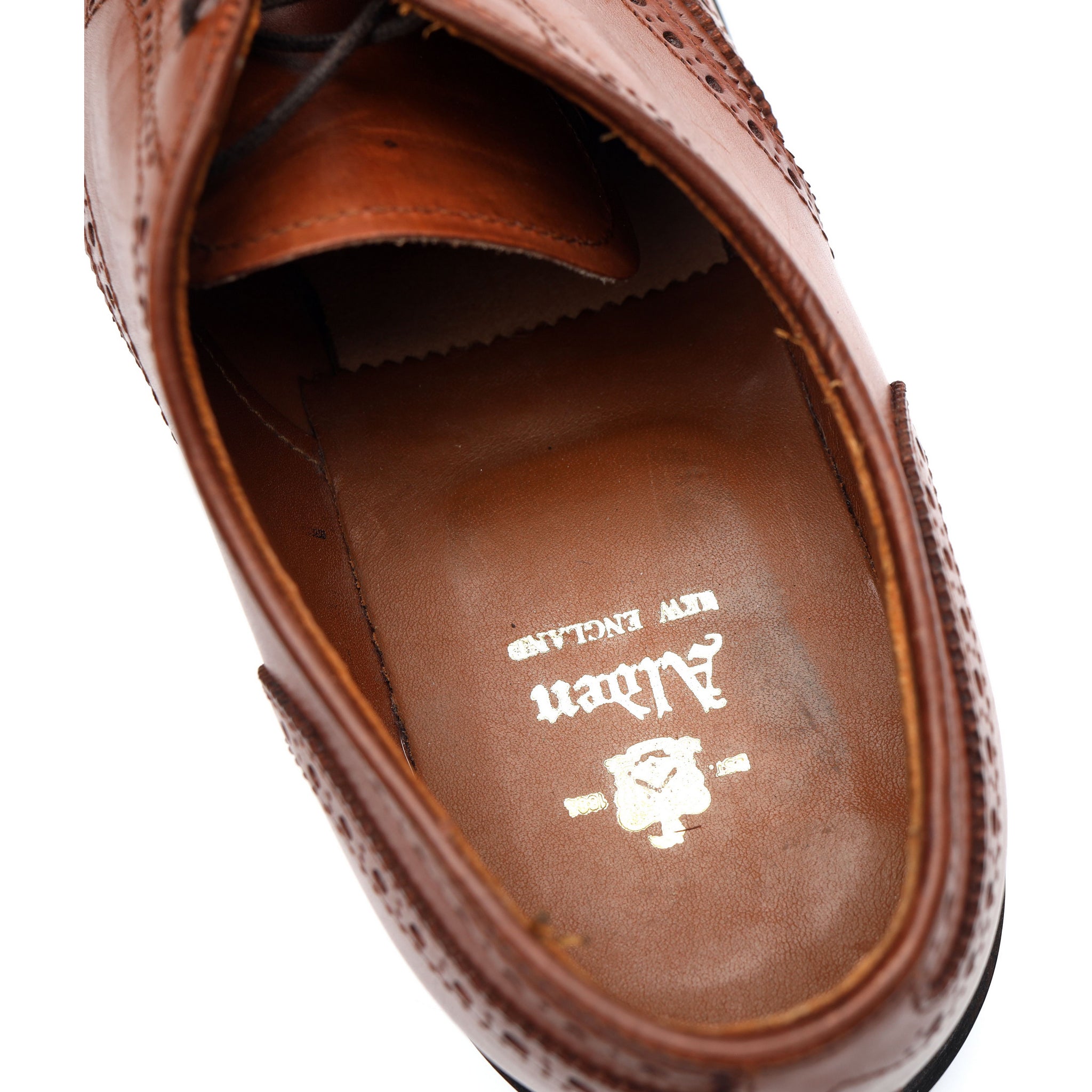 Alden 966 derby brogue cuir marron pointure UK 7.5