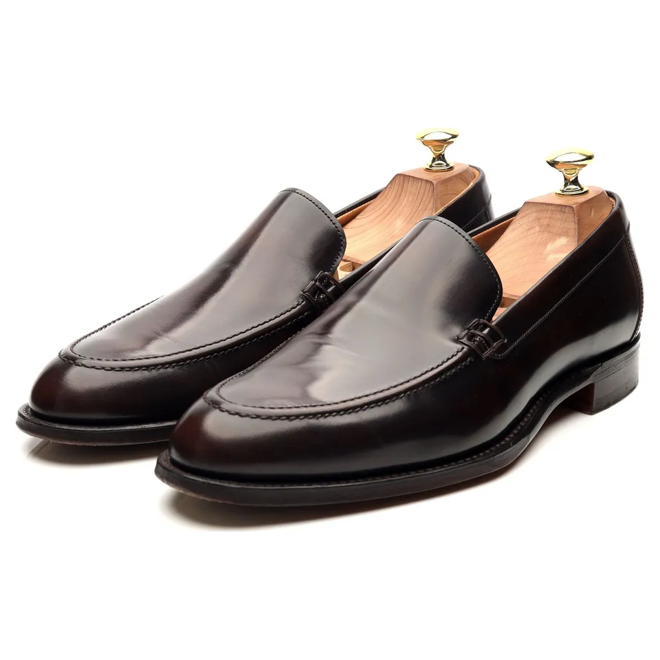 Cheaney Wilbur mocassins cuir marron foncé 8.5 UK