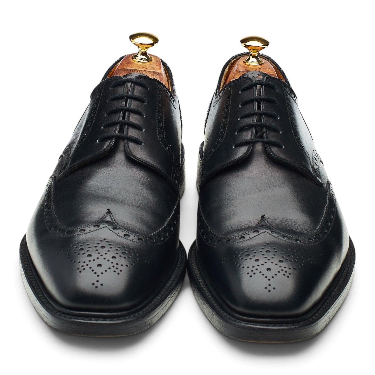 Grenson derbies cuir noir brogues pointure 10.5 UK
