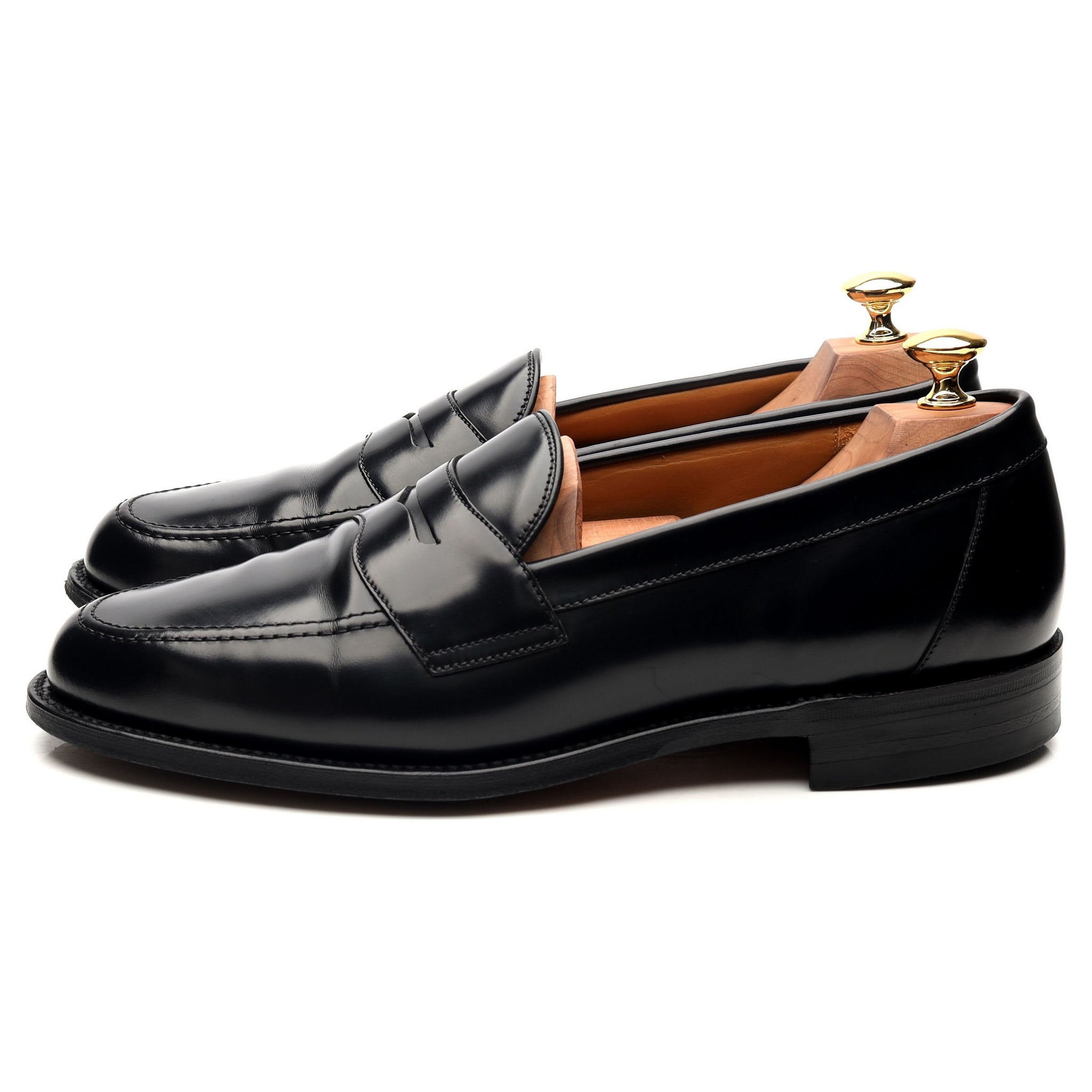 Loake Eton mocassin cuir noir pointure UK 9