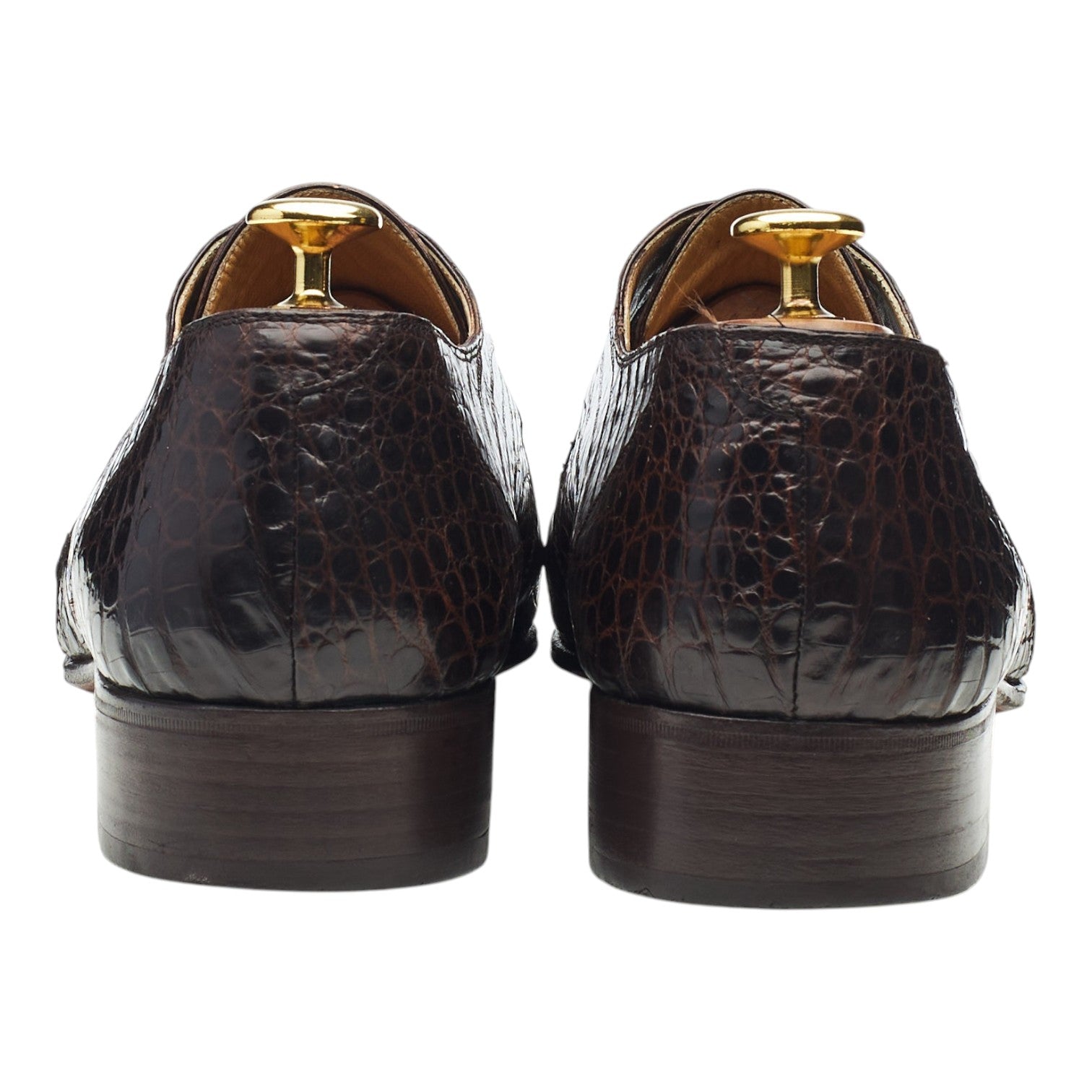 Mauri derby cuir alligator marron UK 8.5