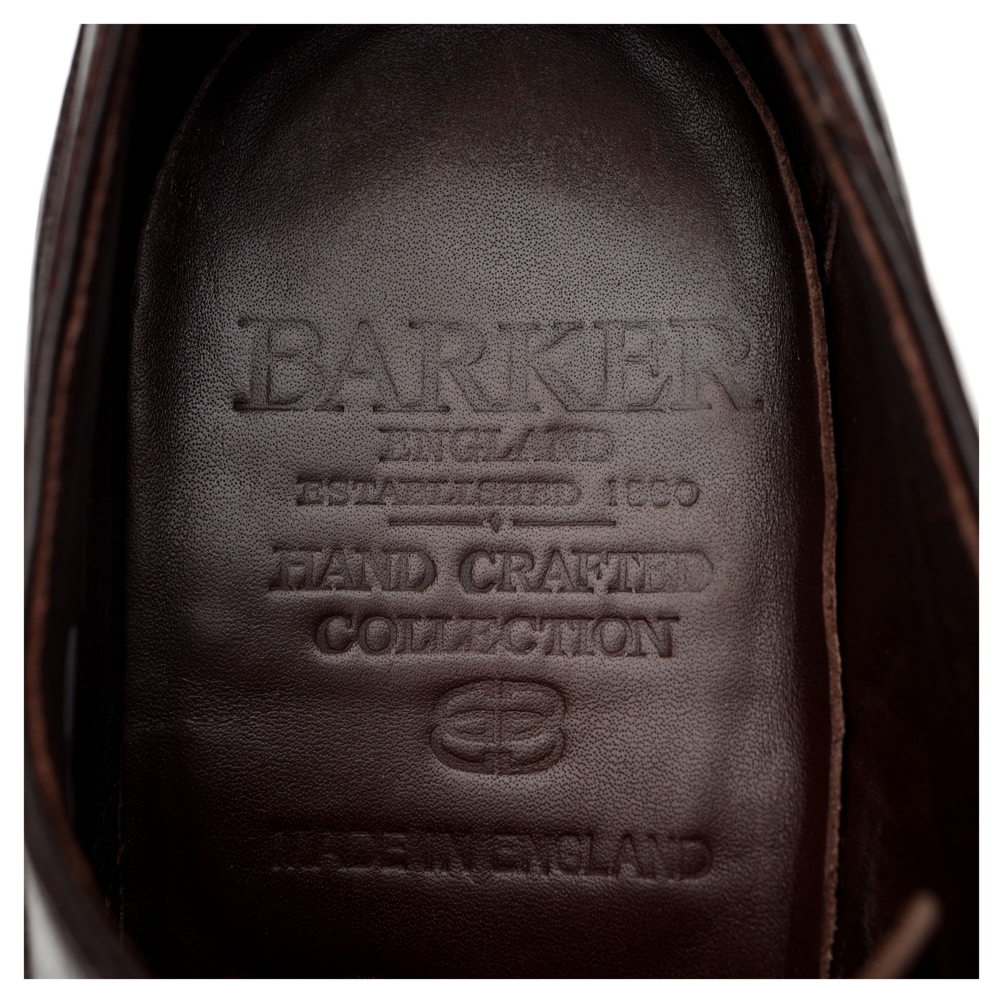 Barker Flore Oxford cuir grainé marron UK 7.5