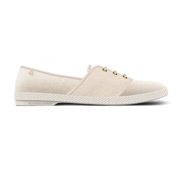 Rivieras 4012 lacets espadrilles toile beige coton