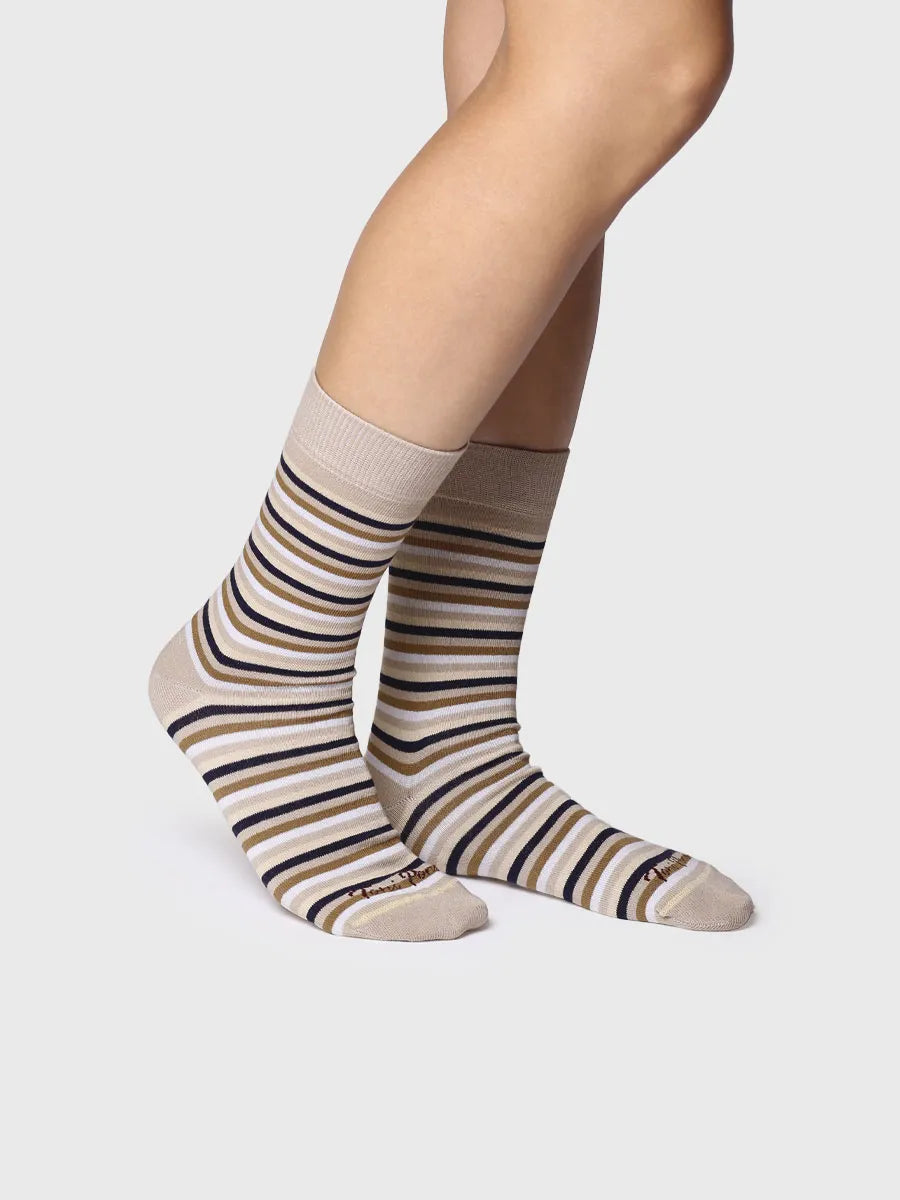 Toni Pons Quel-BR chaussettes taupe rayé