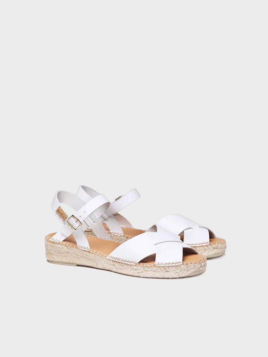 Toni Pons Esther sandale cuir blanc boucle