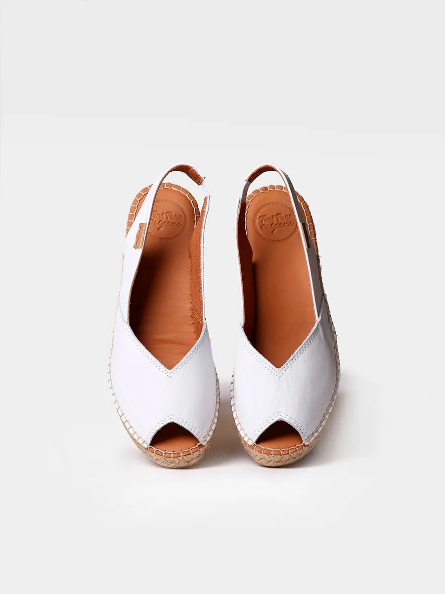 Toni Pons Bernia-P espadrilles compensées blanches talon 5 cm