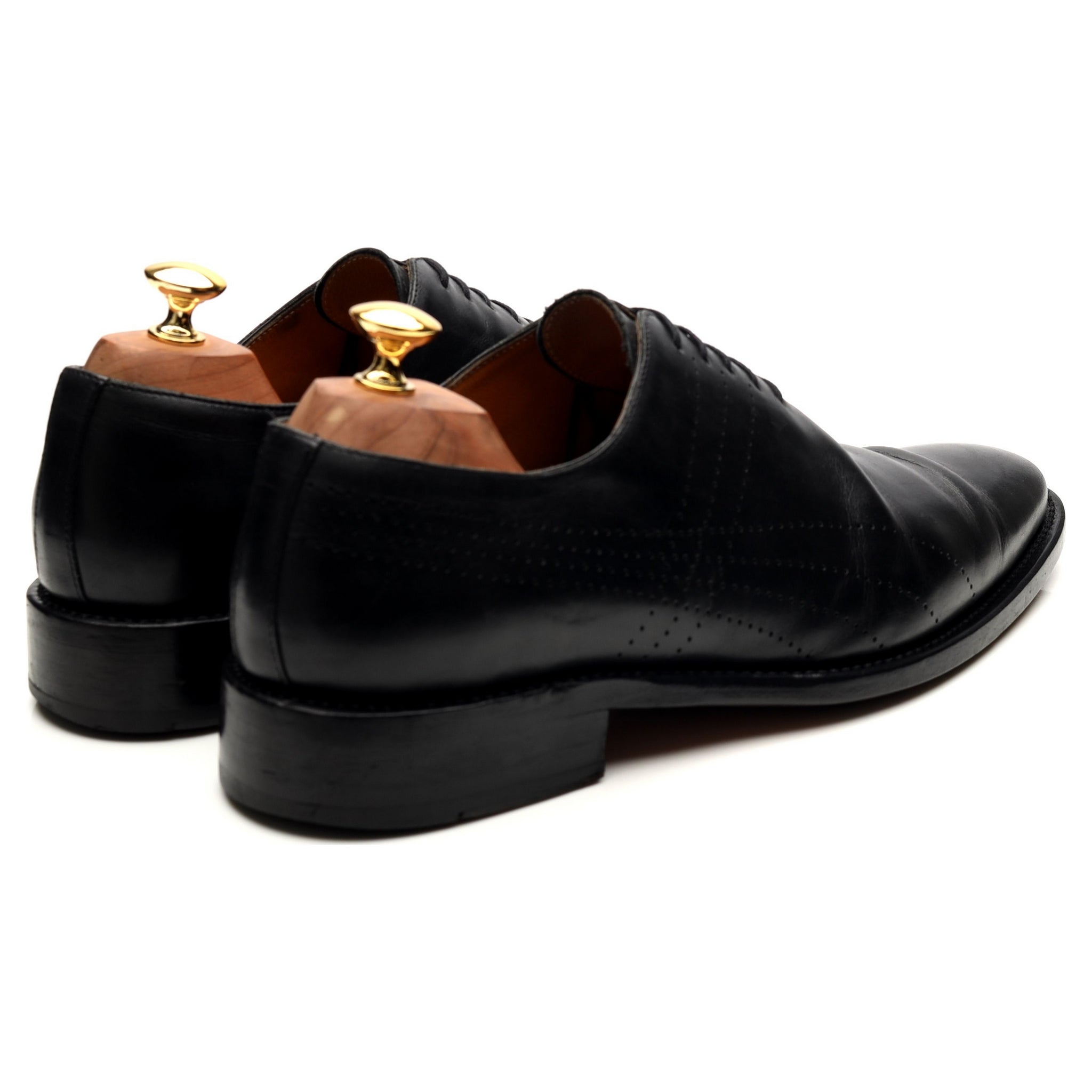 Ozwald Boateng richelieu wholecut cuir noir UK 9