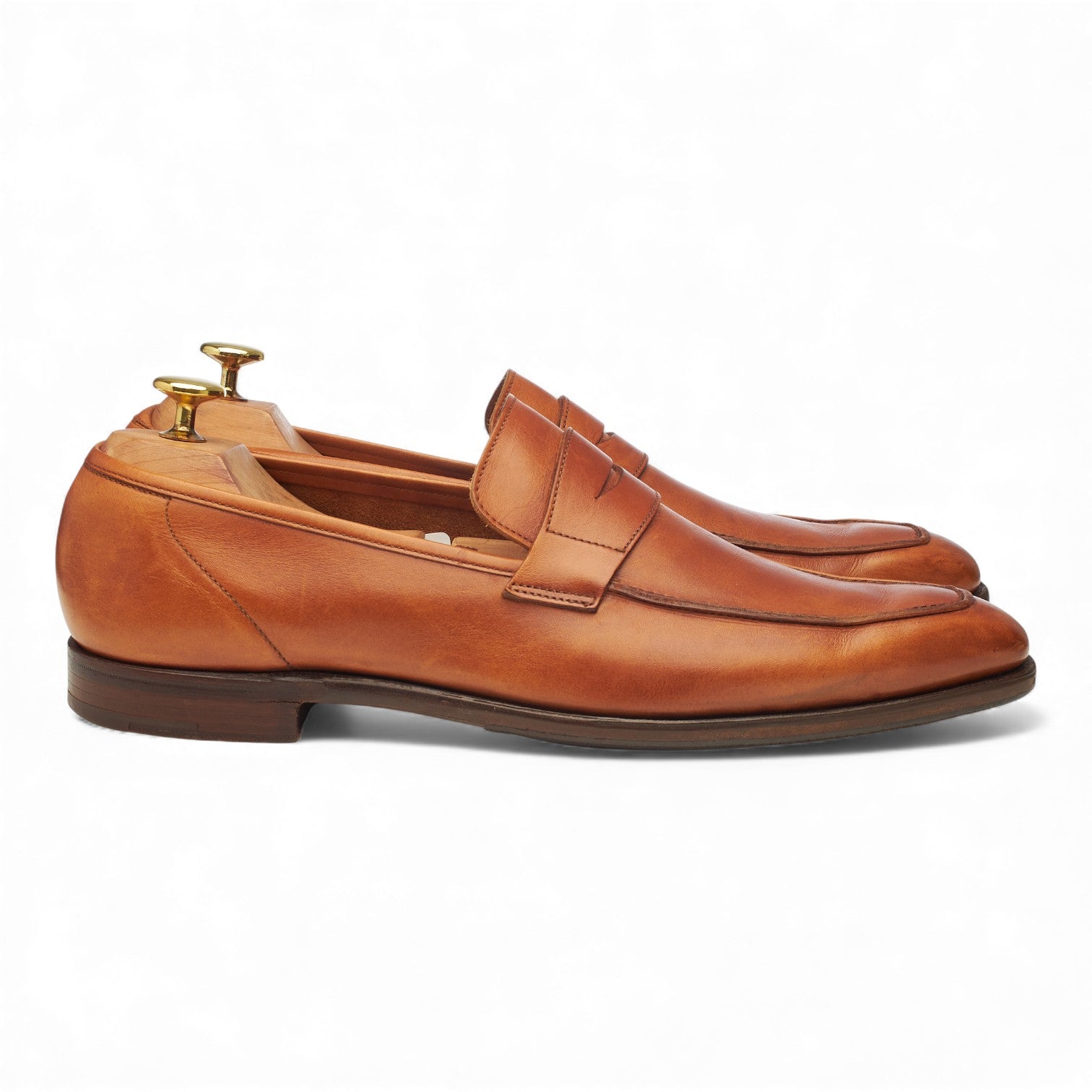 George Cleverley George mocassin cuir marron UK 8,5