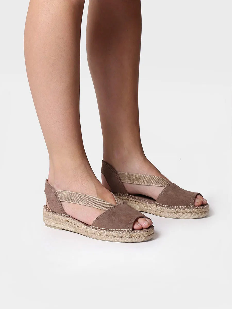 Toni Pons ELLA espadrilles suède taupe 3,5 cm