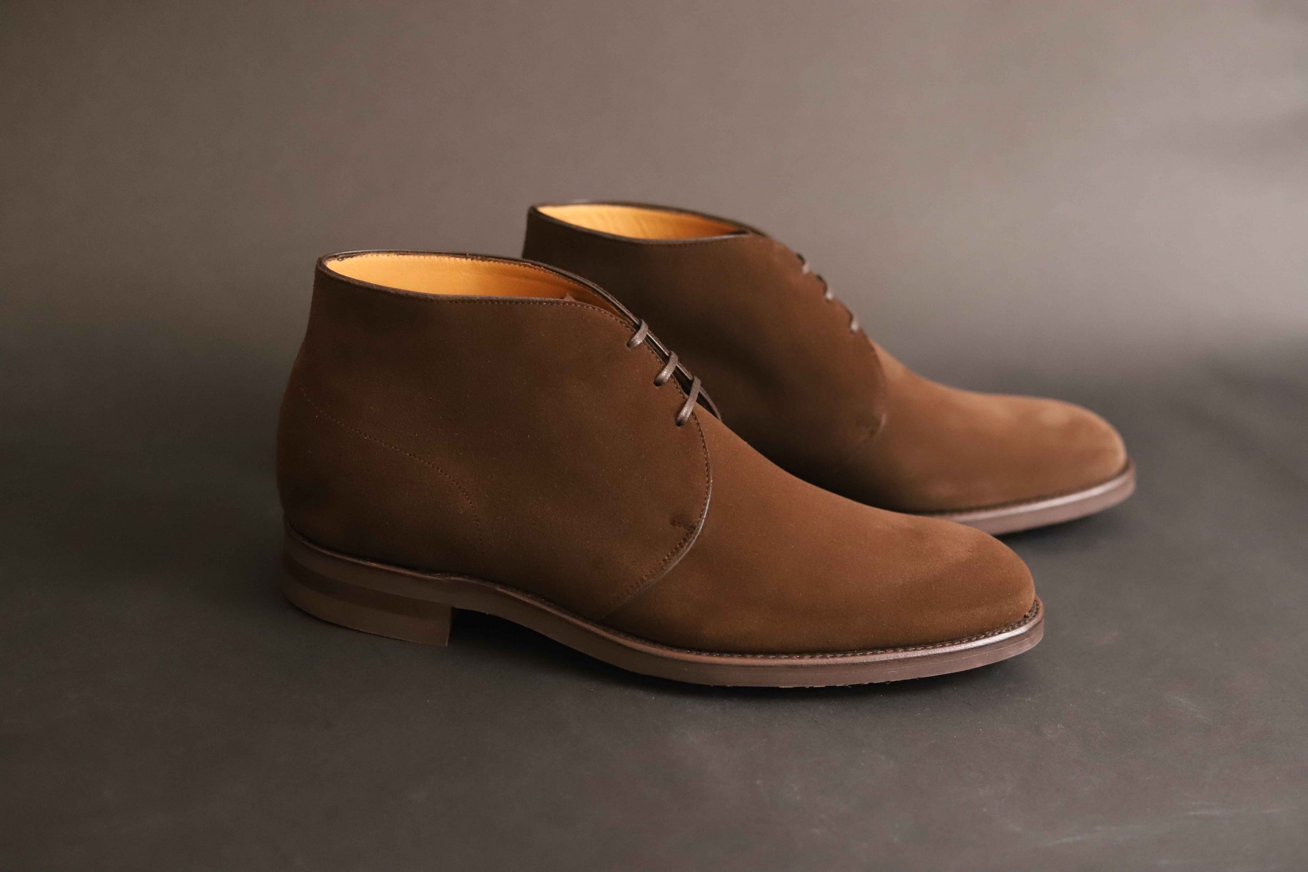 Malfroid Izoard desert boots velours marron 3 œillets