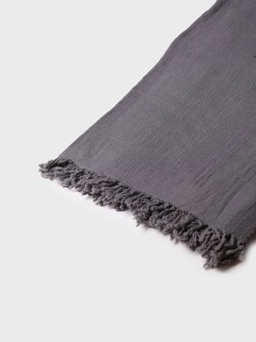 TONI PONS Fatima foulard coton gris 120 cm