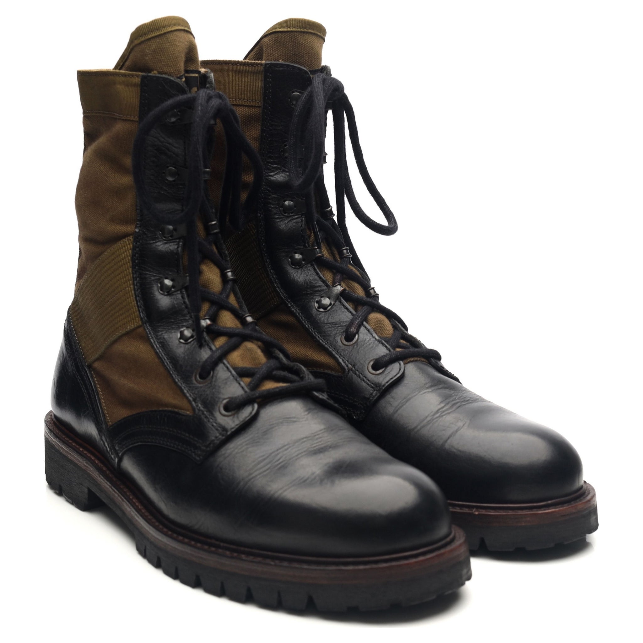Belsaff Trooper boots combat cuir noir UK 10