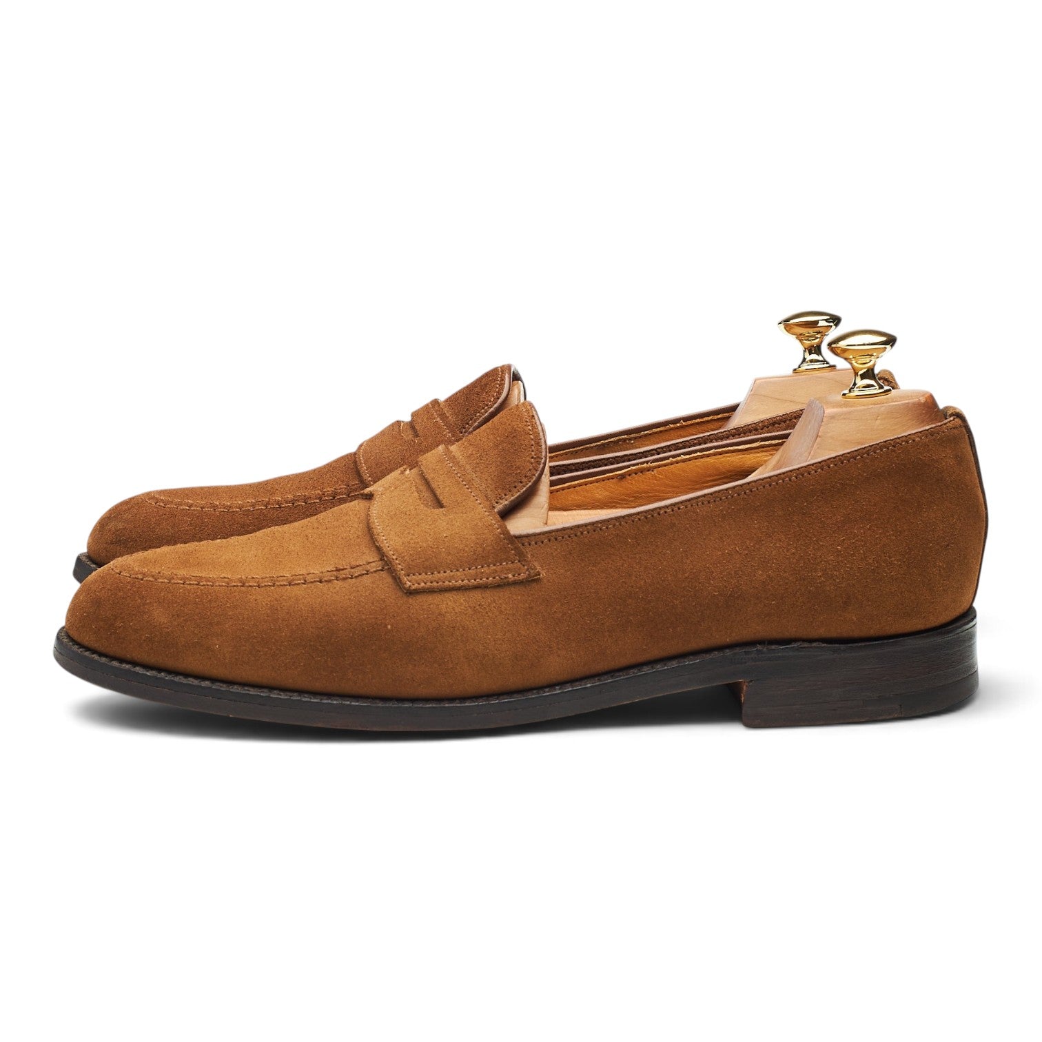 New & Lingwood loafers daim marron tabac pointure UK 10