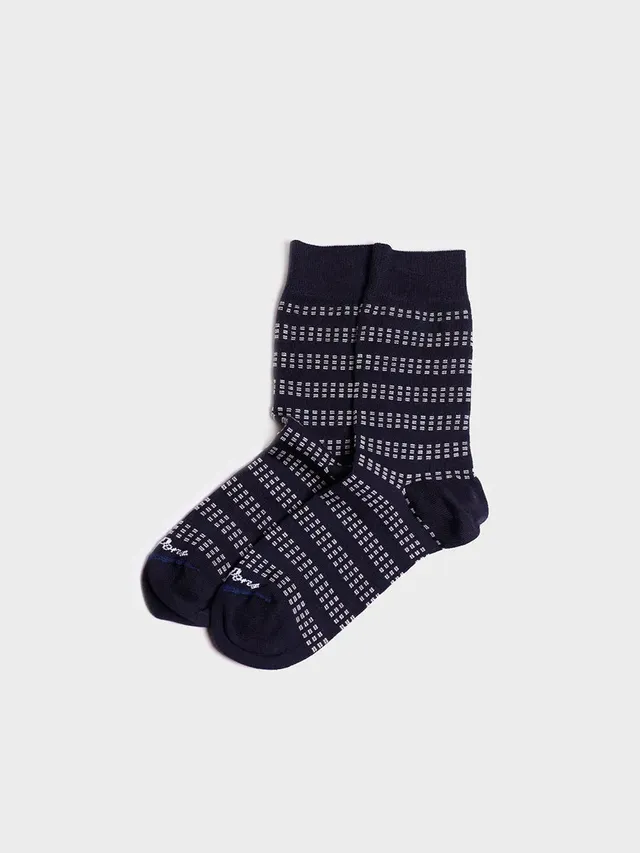 Toni Pons Quel-BR chaussettes coton rayées taupe