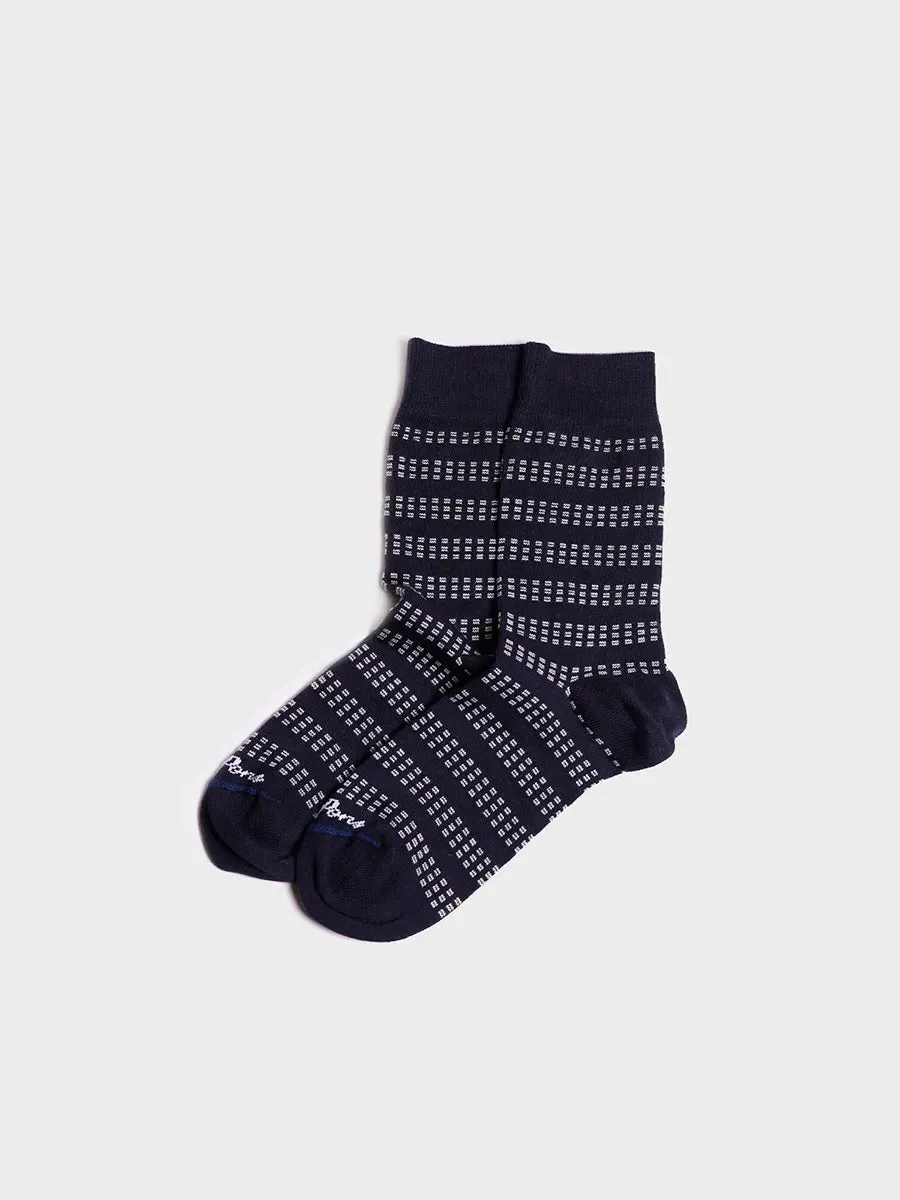 Toni Pons Quel-BR chaussettes coton rayées taupe
