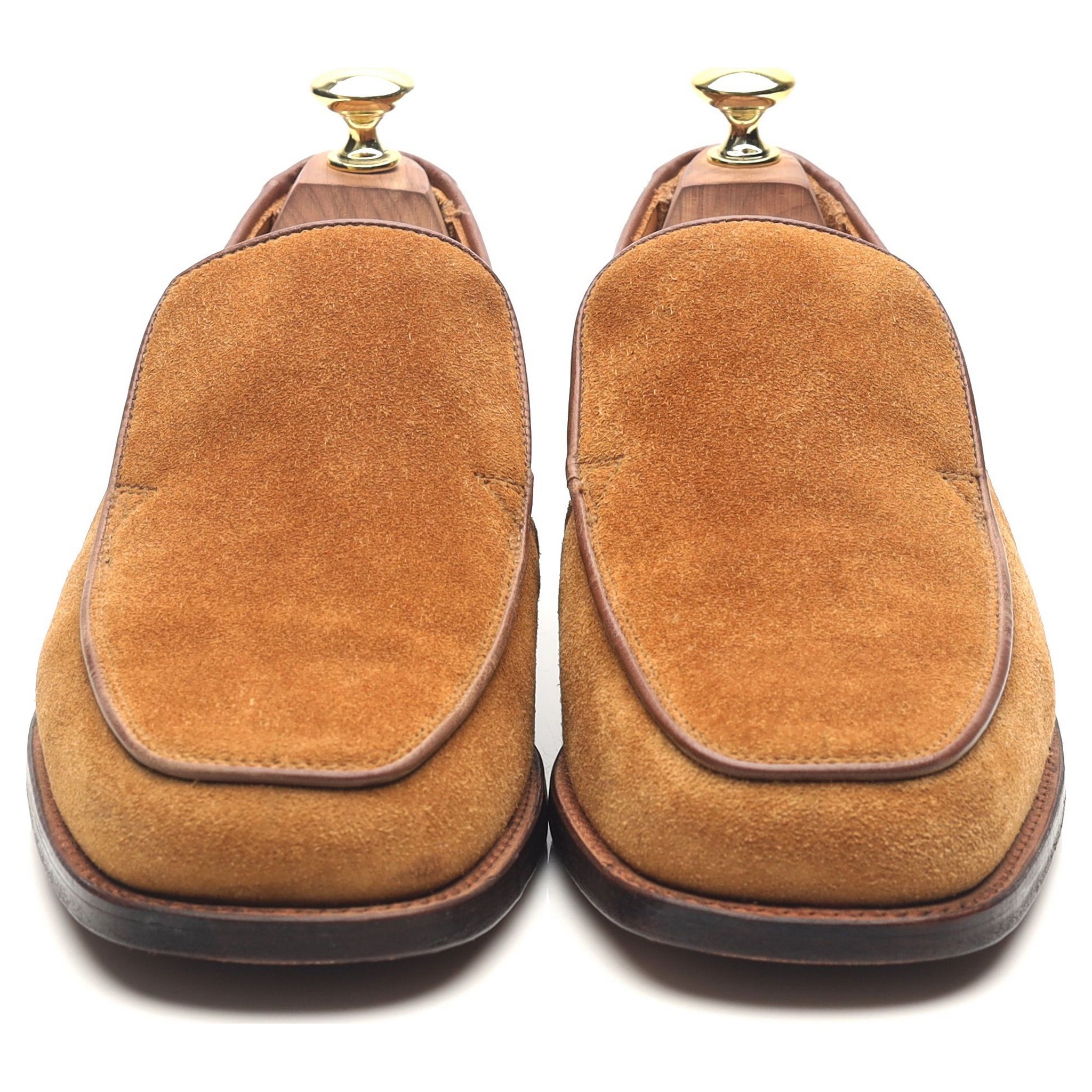 Alfred Sargent Cuba mocassins daim marron clair UK 7.5 cousu Goodyear