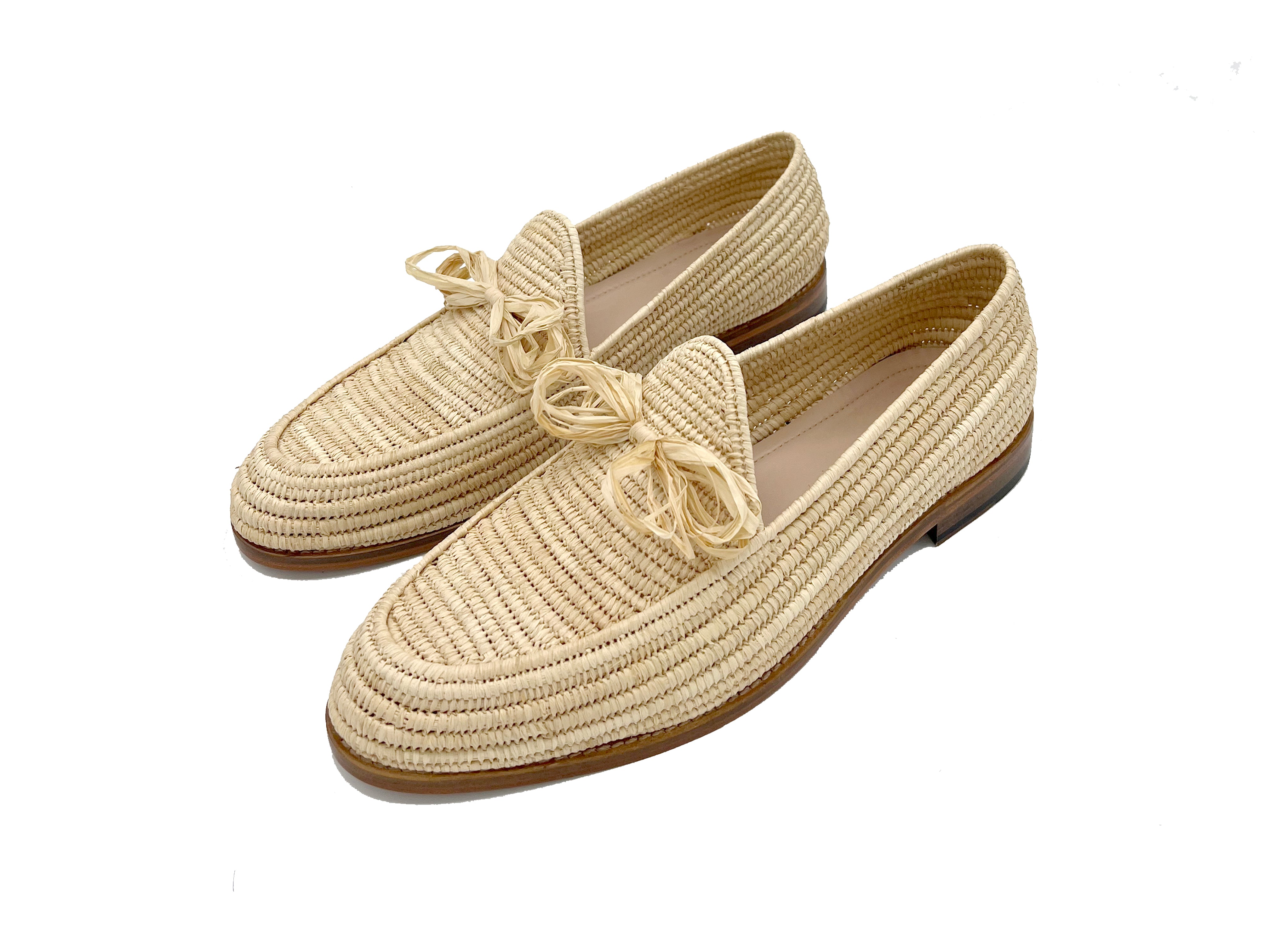 Contre-Allée Bernoussi mocassin homme raphia naturel pointure 42