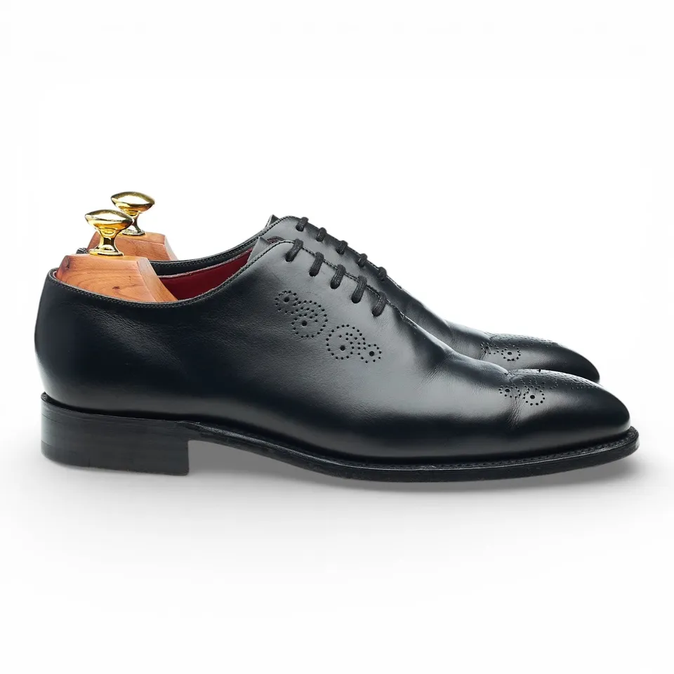 Barker MC226 oxford cuir noir UK 7 wholecut