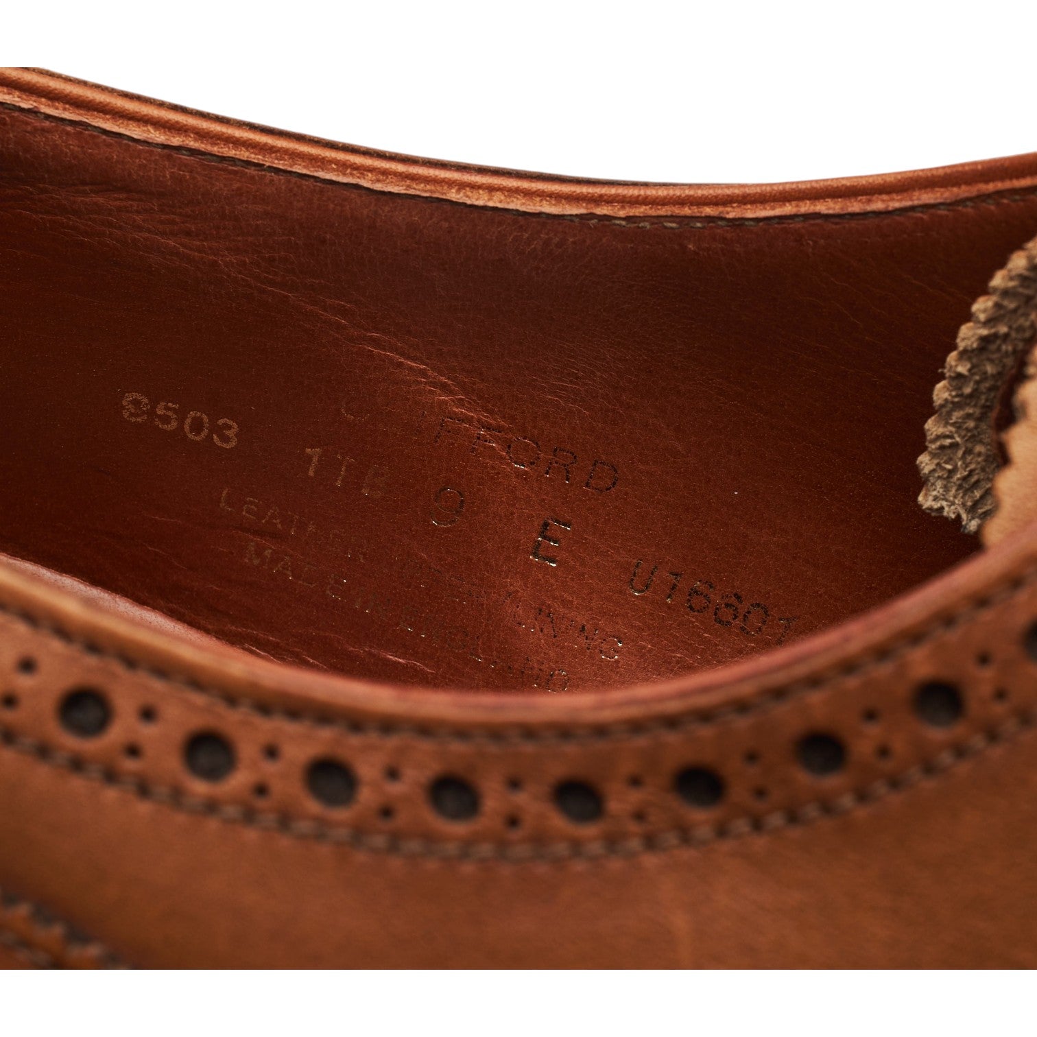 Crockett & Jones Clifford richelieu brogue cuir marron UK 9