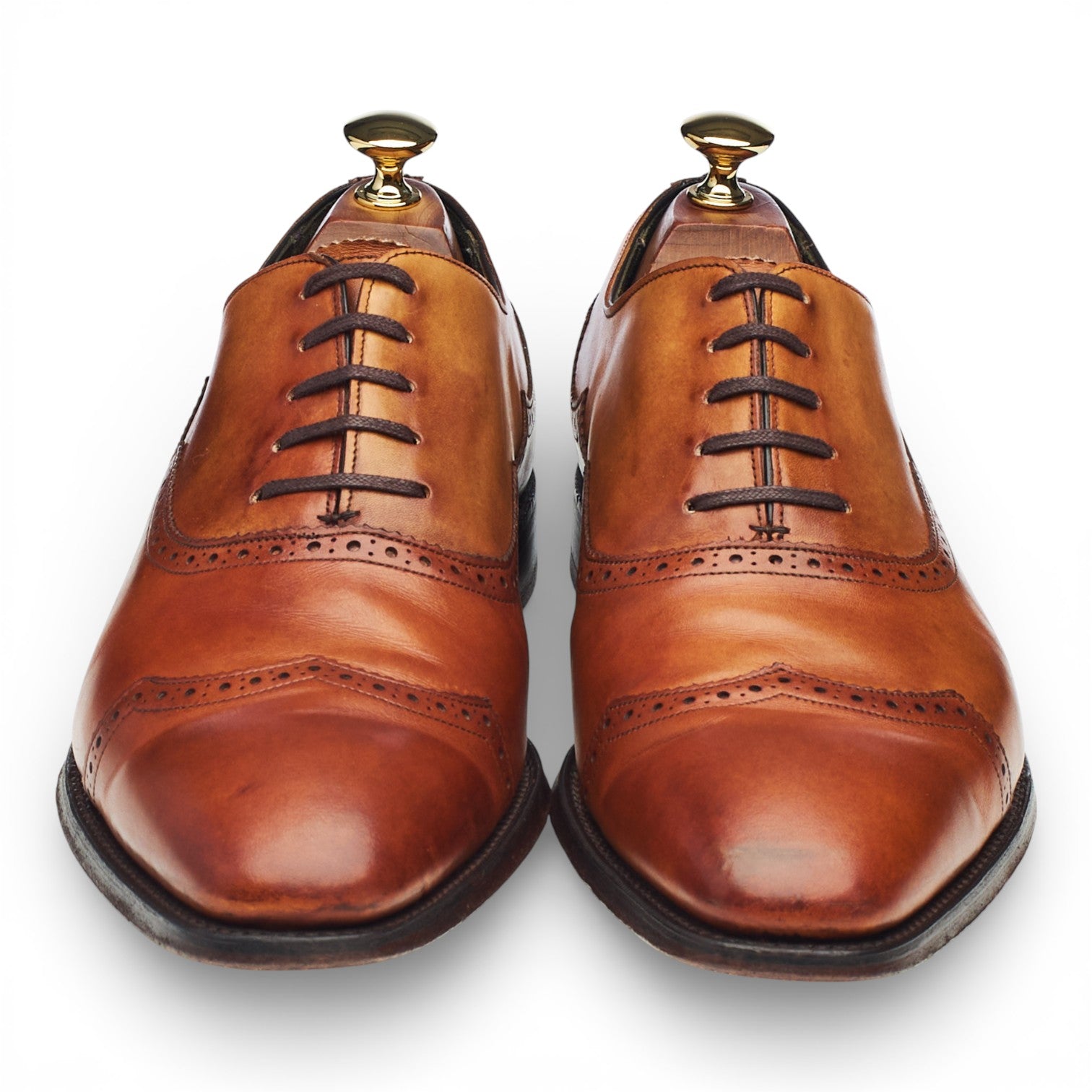 Cheaney Cardiff richelieu brogue cuir marron clair UK 9 F