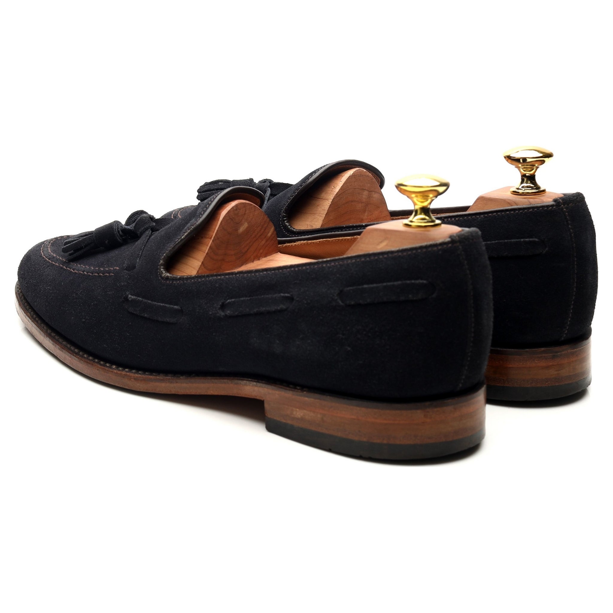 Loake Lincoln mocassins daim bleu marine UK 8