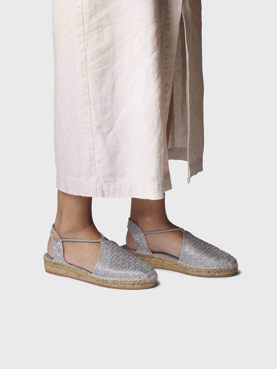 Toni Pons Nerea-CG espadrille plate brillante élastique