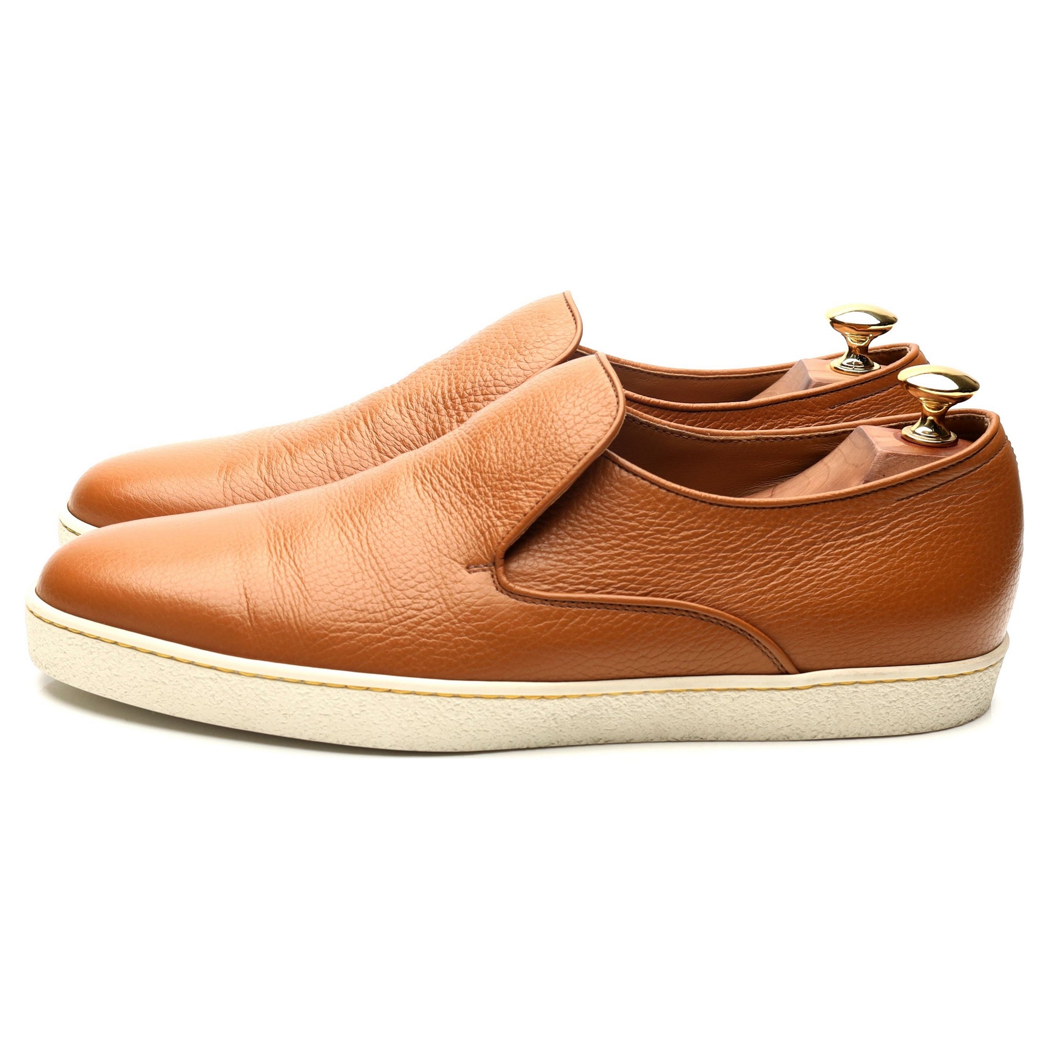 John Lobb Haven sneakers cuir marron clair UK 8.5