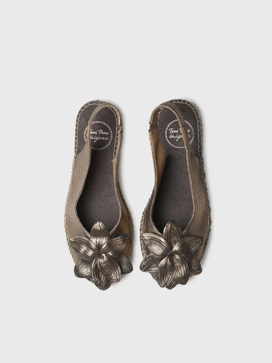 Toni Pons Erica-FN Espadrilles Femme Cuir Métallisé