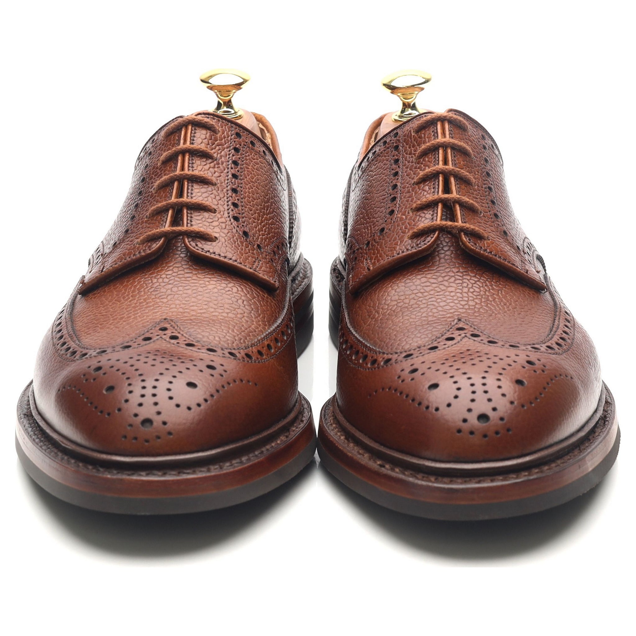 Crockett & Jones Pembroke derby cuir grainé marron UK 8.5
